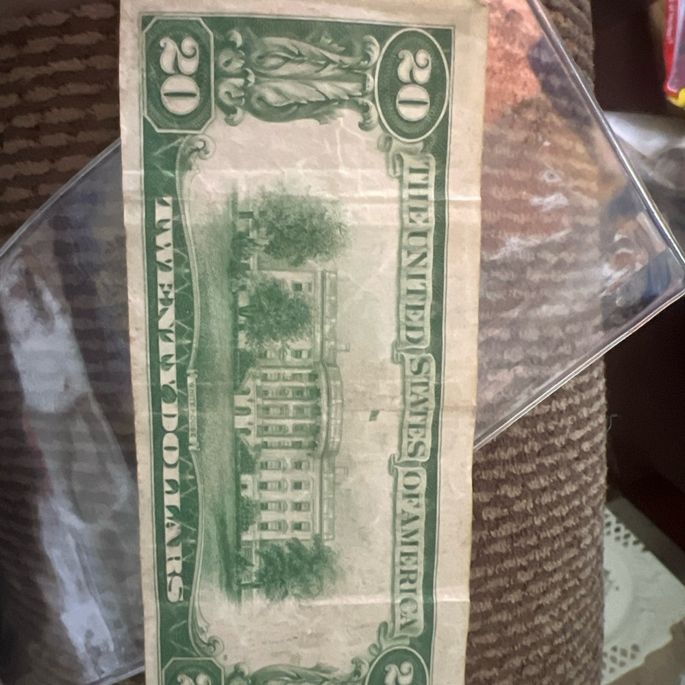 Vintage Green $20 Bill